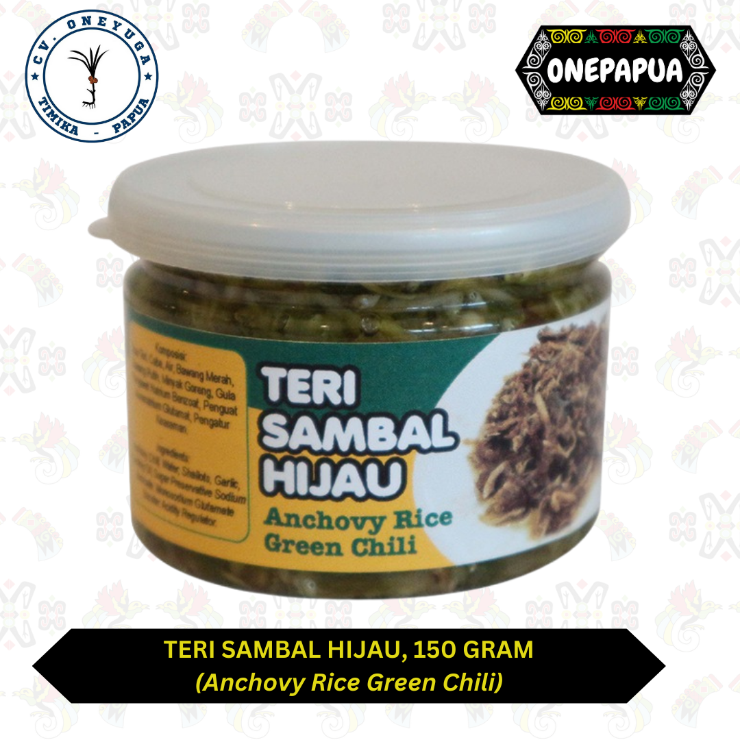 Teri Sambal Hijau OnePapua, 150 gram